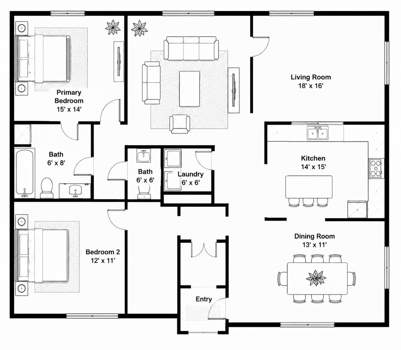 Auto-generated floor plan